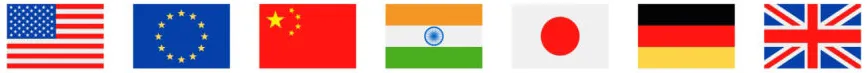 World Flags - Vector Rectangle Flat Icons - Most Popular